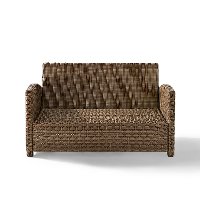 KO70022WB-SG Sangria and Brown Wicker Patio Furniture Loveseat - Bradenton -5
