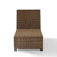 KO70017WB-NV Navy Brown Wicker Patio Sectional Center Chair - Bradenton-4