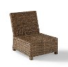 KO70017WB-SA Sand and Brown Wicker Patio Sectional Center Chair - Bradenton -3