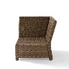 KO70018WB-NV Navy and Brown Wicker Patio Sectional Corner Chair - Bradenton -4