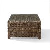CO7207-WB Light Brown Outdoor Wicker Square Glass Top Table - Bradenton -2