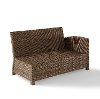 KO70015WB-NV Navy and Brown Wicker Patio Furniture Right Corner Loveseat - Bradenton-3