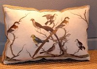 Bunting Bird Throw Pillow