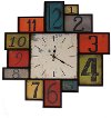 Metal Framed Multi Color Wall Clock