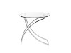 Clear Glass and Chrome Side Table - Talisa -1