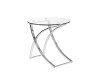Clear Glass and Chrome Side Table - Talisa -2