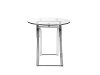 Clear Glass and Chrome Side Table - Talisa -3