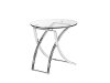 Clear Glass and Chrome Side Table - Talisa -4