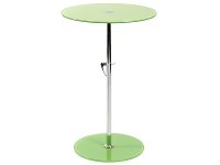 Green Glass/Stainless Steel Adjustable Side Table - Radinka