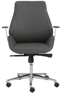 Gray Low-Back Office Chair - Bergen