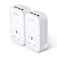 TP-TL-PA8030PKIT TP-LINK AV1200 3-Port Gigabit Passthrough Powerline Starter Kit