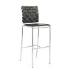 Black Bar Stools (Set of 2) - Carina -1