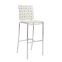 White Bar Stools (Set of 2) - Carina