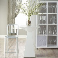 Matte Aluminum Counter Height Stool - Cafe