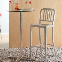 Matte Aluminum Bar Stool - Cafe