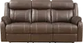 Domino Brown Dual Reclining Sofa