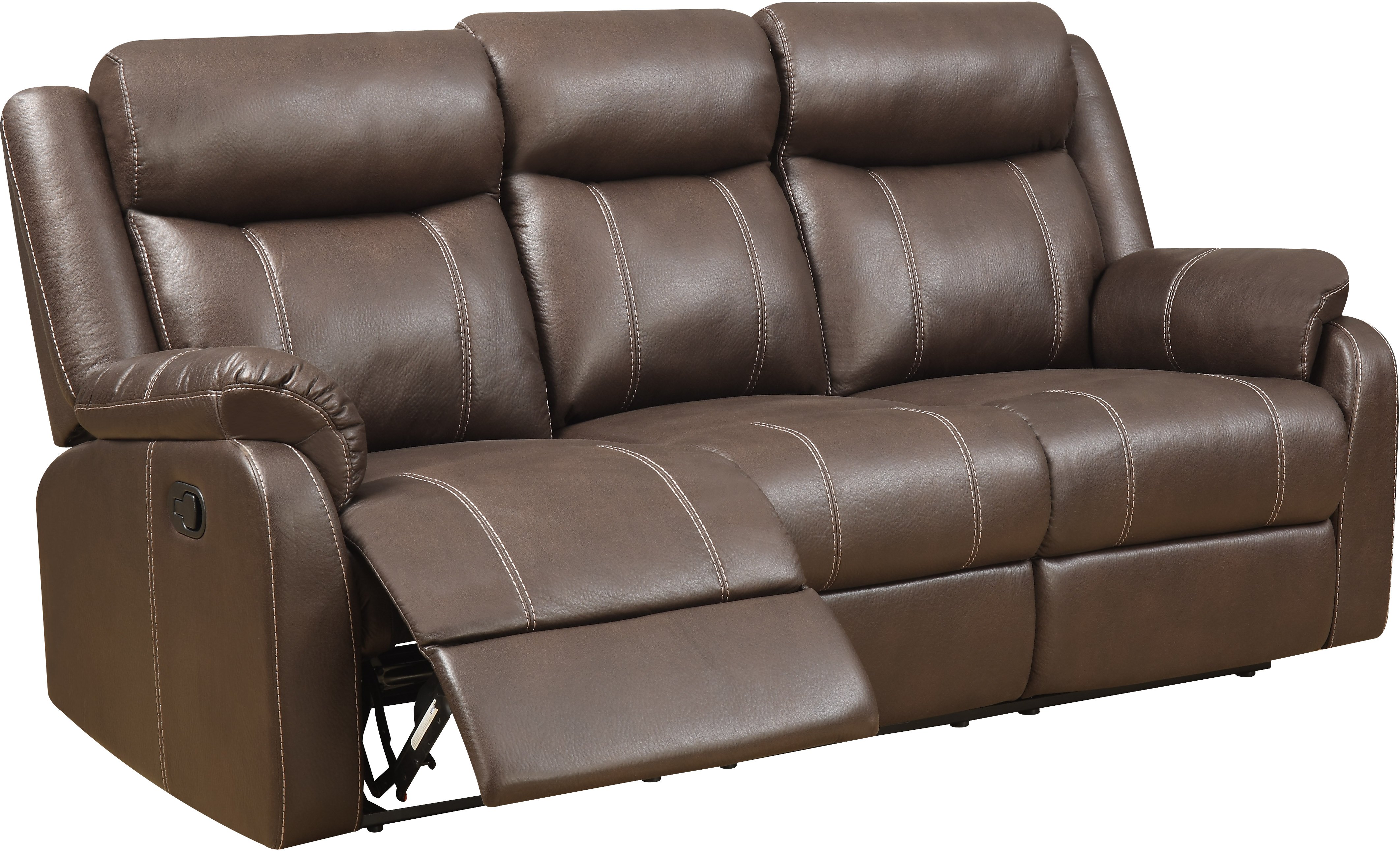Domino Chocolate Brown Dual Reclining Sofa-4