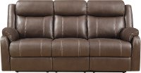 Valor Chocolate Brown Dual Reclining Sofa - Domino