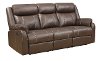 Valor Chocolate Brown Dual Reclining Sofa - Domino-2