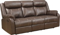 Valor Chocolate Brown Dual Reclining Sofa - Domino-2