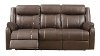 Valor Chocolate Brown Dual Reclining Sofa - Domino-3