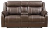 Valor Chocolate Brown Reclining Loveseat - Domino