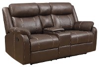 Valor Chocolate Brown Reclining Loveseat - Domino-2