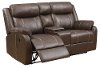 Valor Chocolate Brown Reclining Loveseat - Domino-3