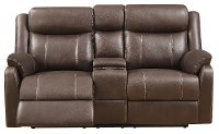 Valor Chocolate Brown Reclining Loveseat - Domino-4