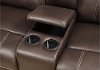 Valor Chocolate Brown Reclining Loveseat - Domino-5