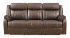 Valor Chocolate Brown Reclining Living Room Set - Domino-3