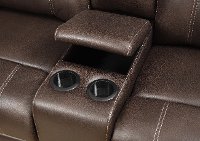 Valor Chocolate Brown Reclining Living Room Set - Domino-4