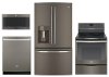 KIT GE 4 Piece Electric Kitchen Appliance Package with Electric Range - Slate