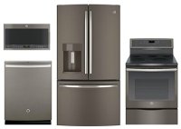 KIT GE 4 Piece Electric Kitchen Appliance Package with Electric Range - Slate