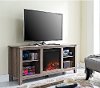 Driftwood Fireplace TV Stand