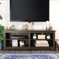 W58CSPES 58 Inch Transitional Espresso TV Stand Media Console