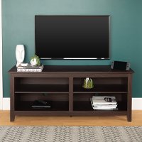 58 Inch Transitional Espresso TV Stand Media Console-3