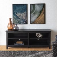 Transitional Black TV Stand Media Console (58 Inch)