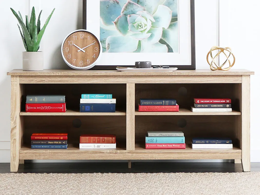 W58CSPNT Natural 58 Inch TV Stand - Essential-1