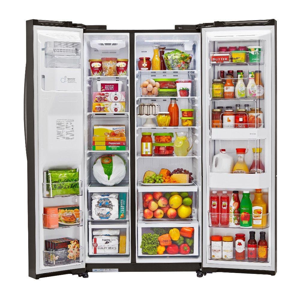 LSXS26366D LG 26.1 cu ft Side by Side Door-in-Door Refrigerator - 36 W Black Stainless Steel-6