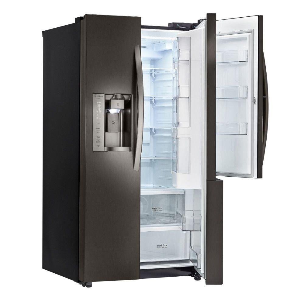 LSXS26366D LG 26.1 cu ft Side by Side Door-in-Door Refrigerator - 36 W Black Stainless Steel-7