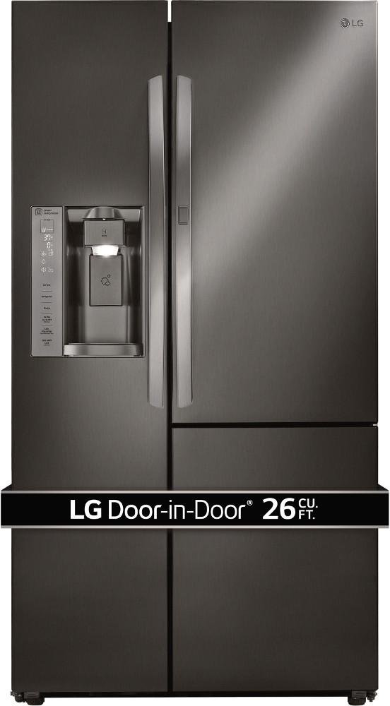 LSXS26366D LG 26.1 cu ft Side by Side Door-in-Door Refrigerator - 36 W Black Stainless Steel-8