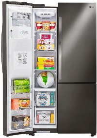 LSXS26366D LG 26.1 cu. ft. Side by Side Door-in-Door Refrigerator - 36 Inch Black Stainless Steel-5