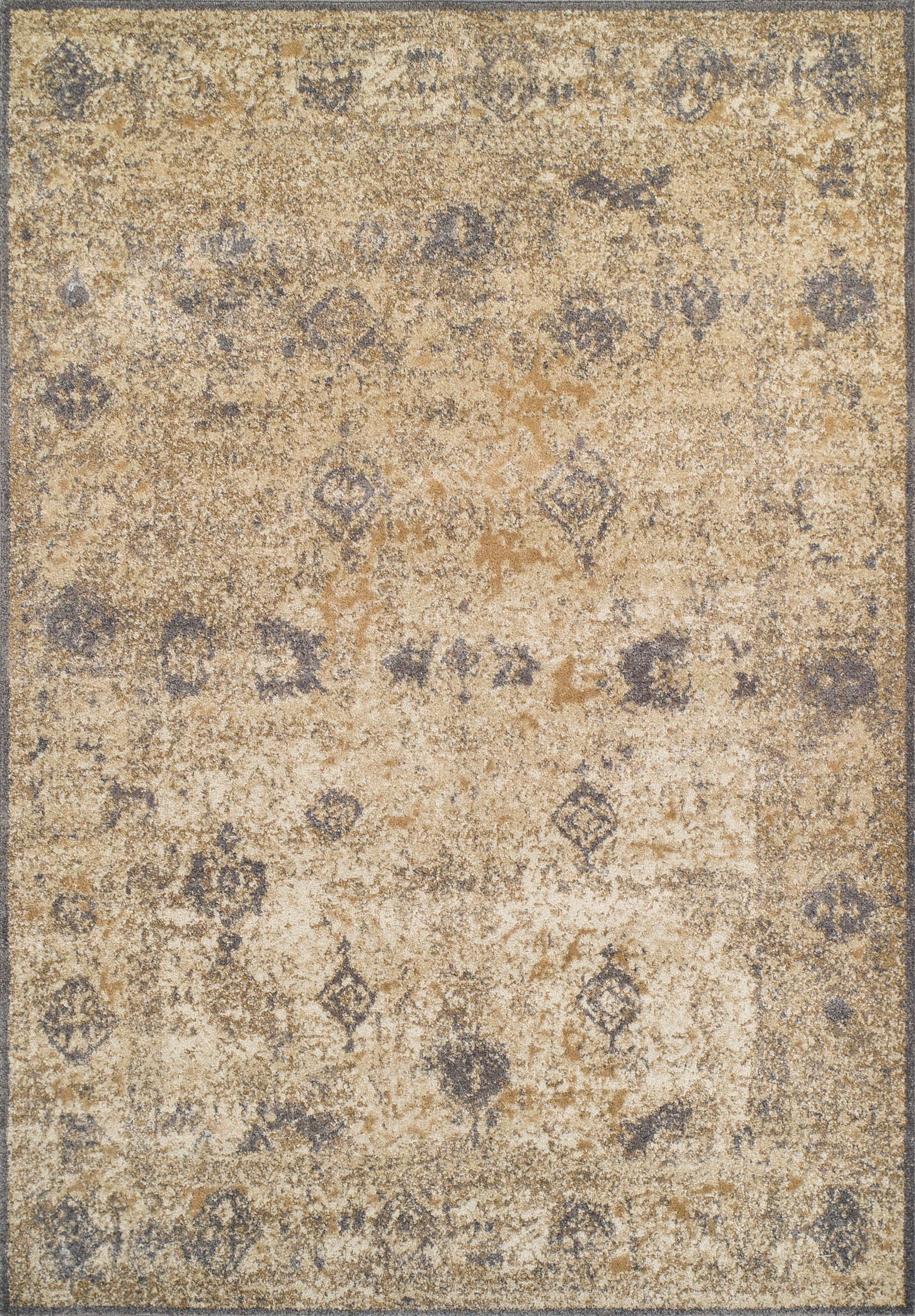 AQ1GR5X8 5 x 8 Medium Ivory and Gray Area Rug - Antiquity-1