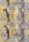 5 x 8 Medium Yellow and Gray Area Rug - Modern Grays