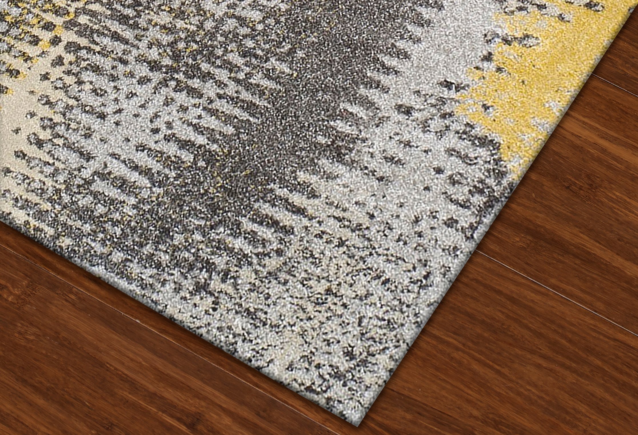 MG531GR8X11 8 x 11 Large Yellow and Gray Area Rug - Modern Grays-3