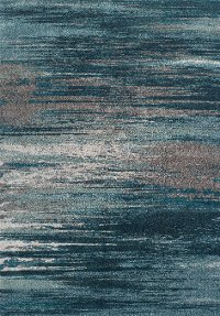 3 x 5 Small Teal & Gray Area Rug - Modern Grays