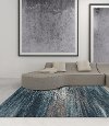 3 x 5 Small Teal & Gray Area Rug - Modern Grays-4