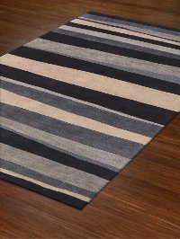 5 x 8 Medium Coastal Blue Area Rug - Studio-3