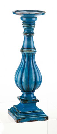 16 Inch Turquoise Pillar Candle Holder